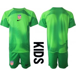 Lacne Dětský Futbalové dres Spojené štáty Brankarsky  MS 2022 Krátky Rukáv - Preč (+ trenírky)